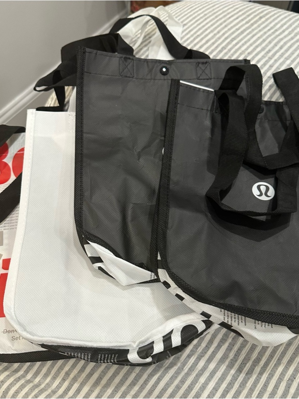 Lululemon Black Reusable Tote Bag